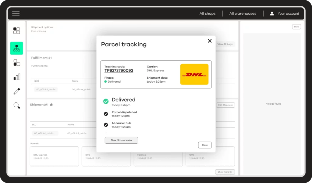 Parcel tracking everstox
